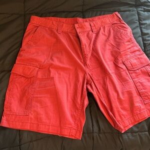 George Men's Vibrant Red Cargo Shorts